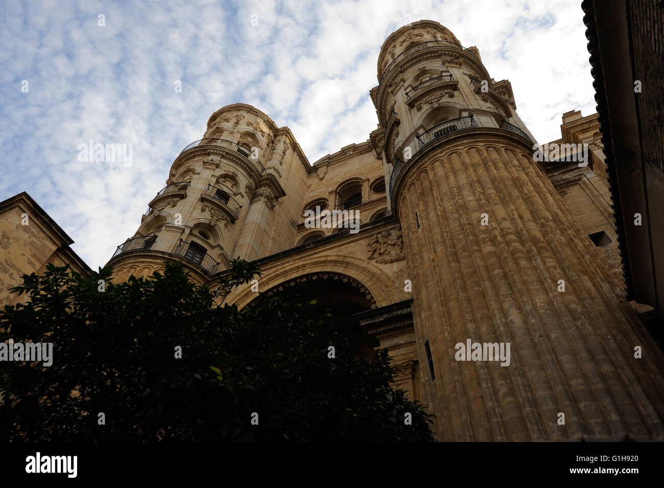 Die Kathedrale der Menschwerdung und der Dom-Museum. Oft als "La Manquita" Bedeutung "einarmige Dame", Malaga, Stockfoto