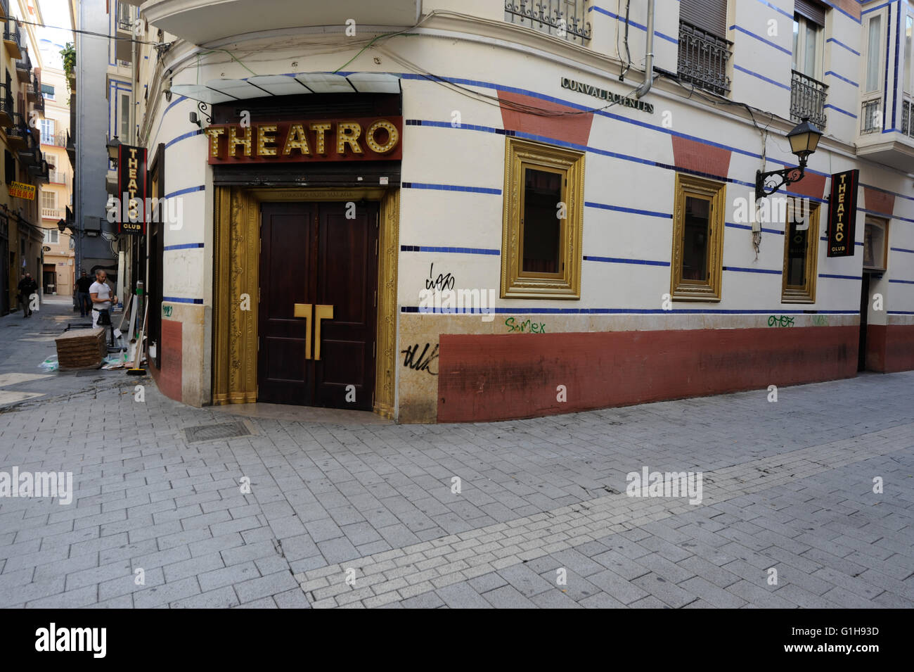 Night-Club Theatro in Malaga Spanien Stockfoto