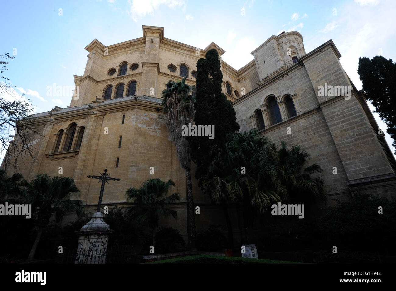 Die Kathedrale der Menschwerdung und der Dom-Museum. Oft als "La Manquita" Bedeutung "einarmige Dame", Malaga, Kosten Stockfoto