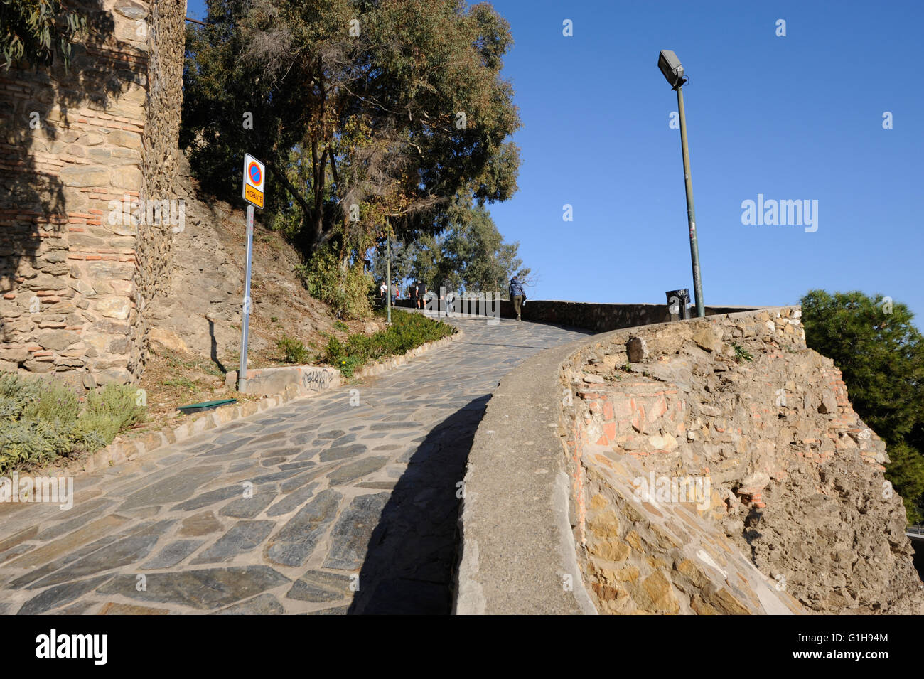 Hang, Hügel, Gibralfaro, Burg, Malaga Stockfoto