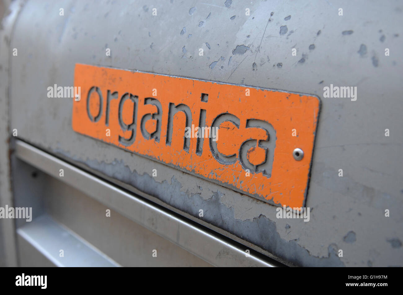 Müll, Müllcontainer, Müll, Abfall, Malaga Stockfoto