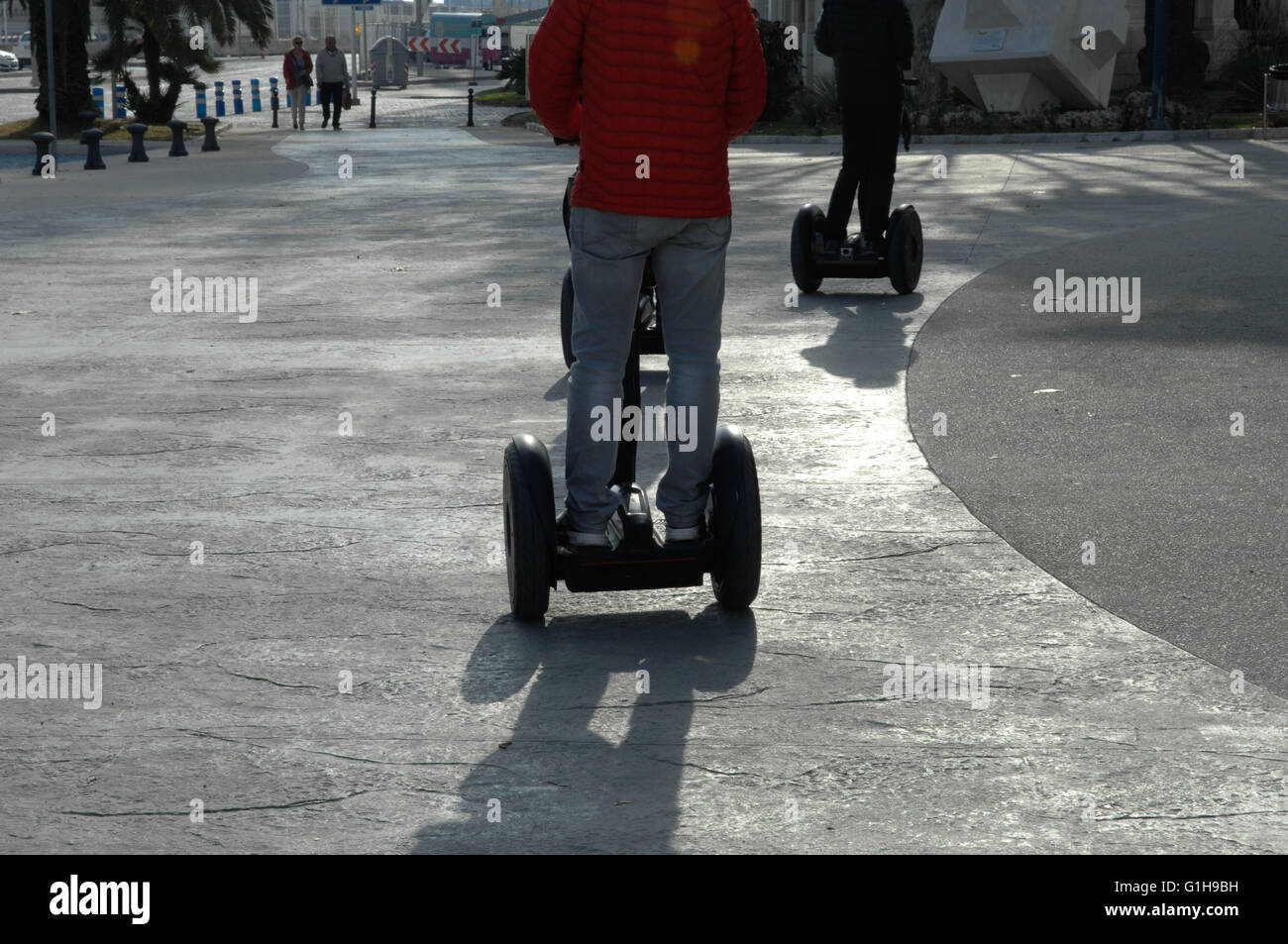 Segway Tour, Malaga Stockfoto