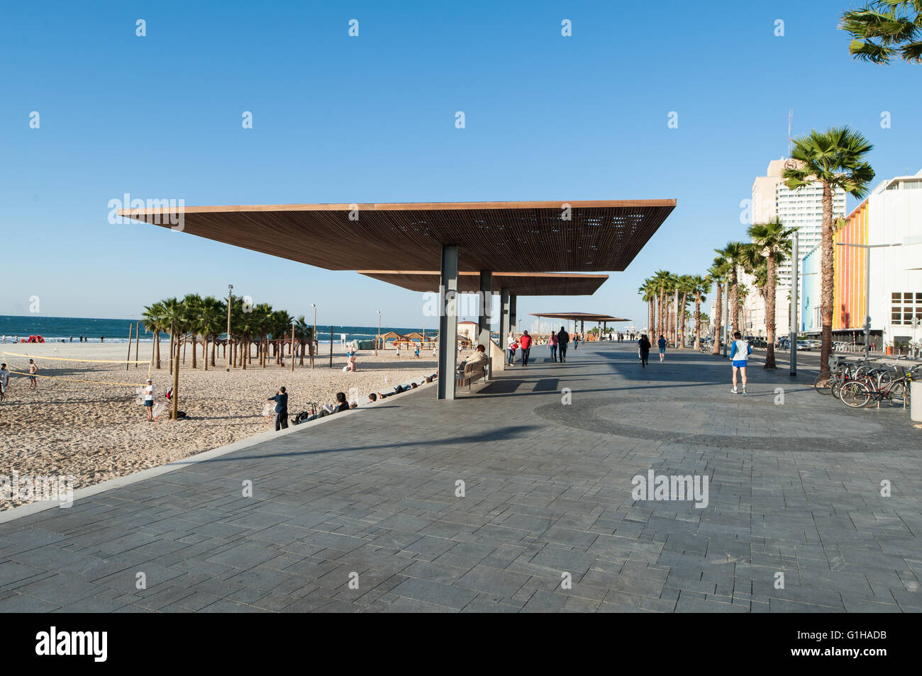 Israel, Tel Aviv, Promenade - tayelet Stockfoto