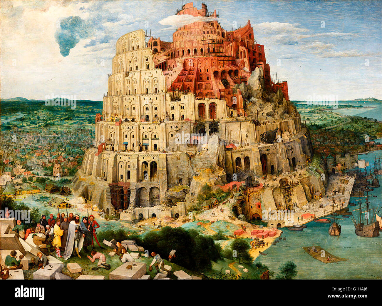 Der Turmbau zu Babel - Pieter Bruegel der ältere Stockfoto