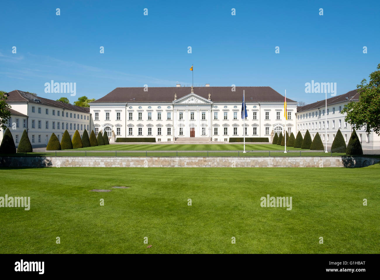 Das Bellevue Palace Heimat des Bundespräsidenten in Berlin Deutschland. Stockfoto