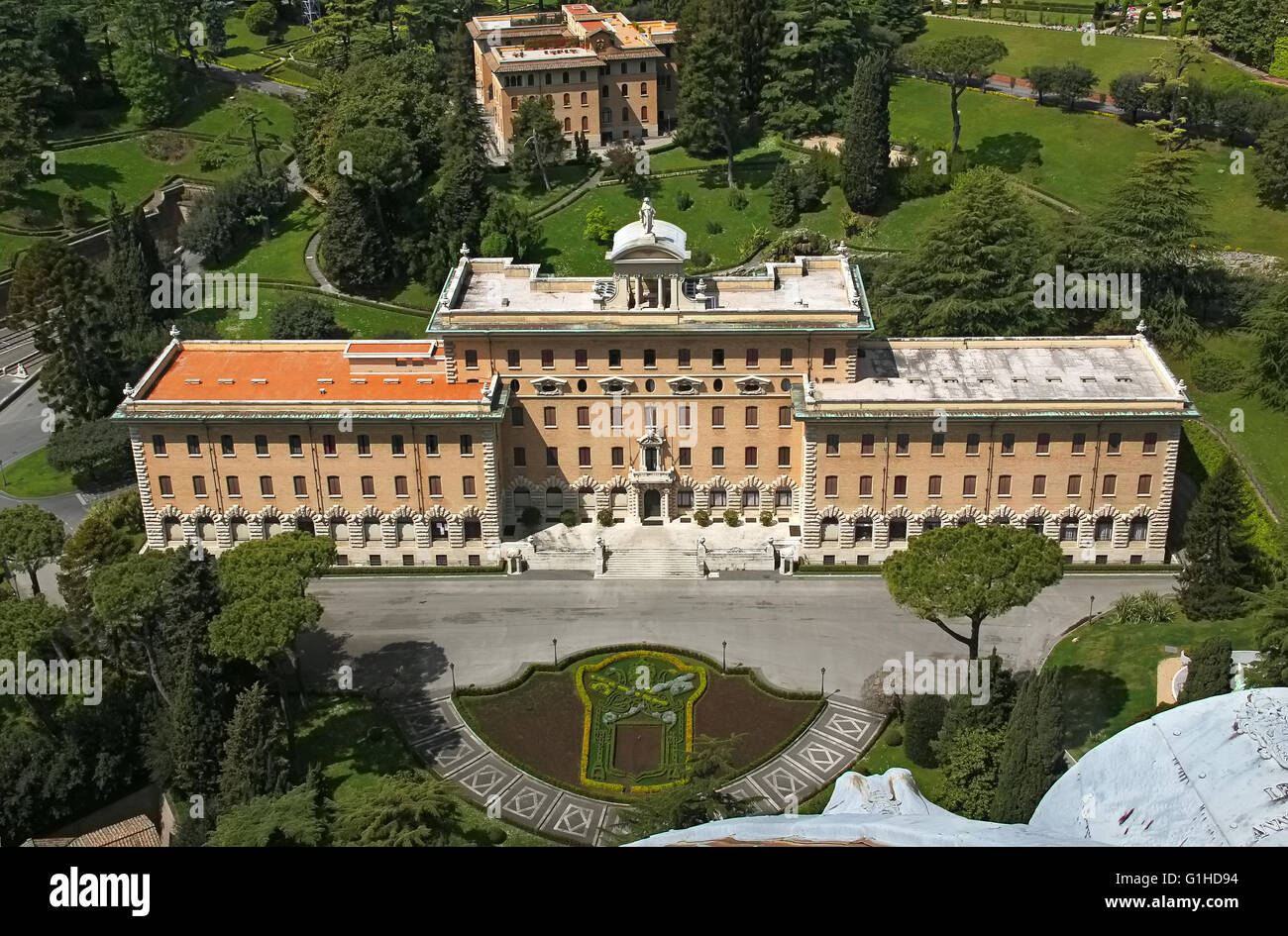 Blick auf den Vatikan von Kuppel der Basilika St. Peter Basilika, Rom, Italien Stockfoto