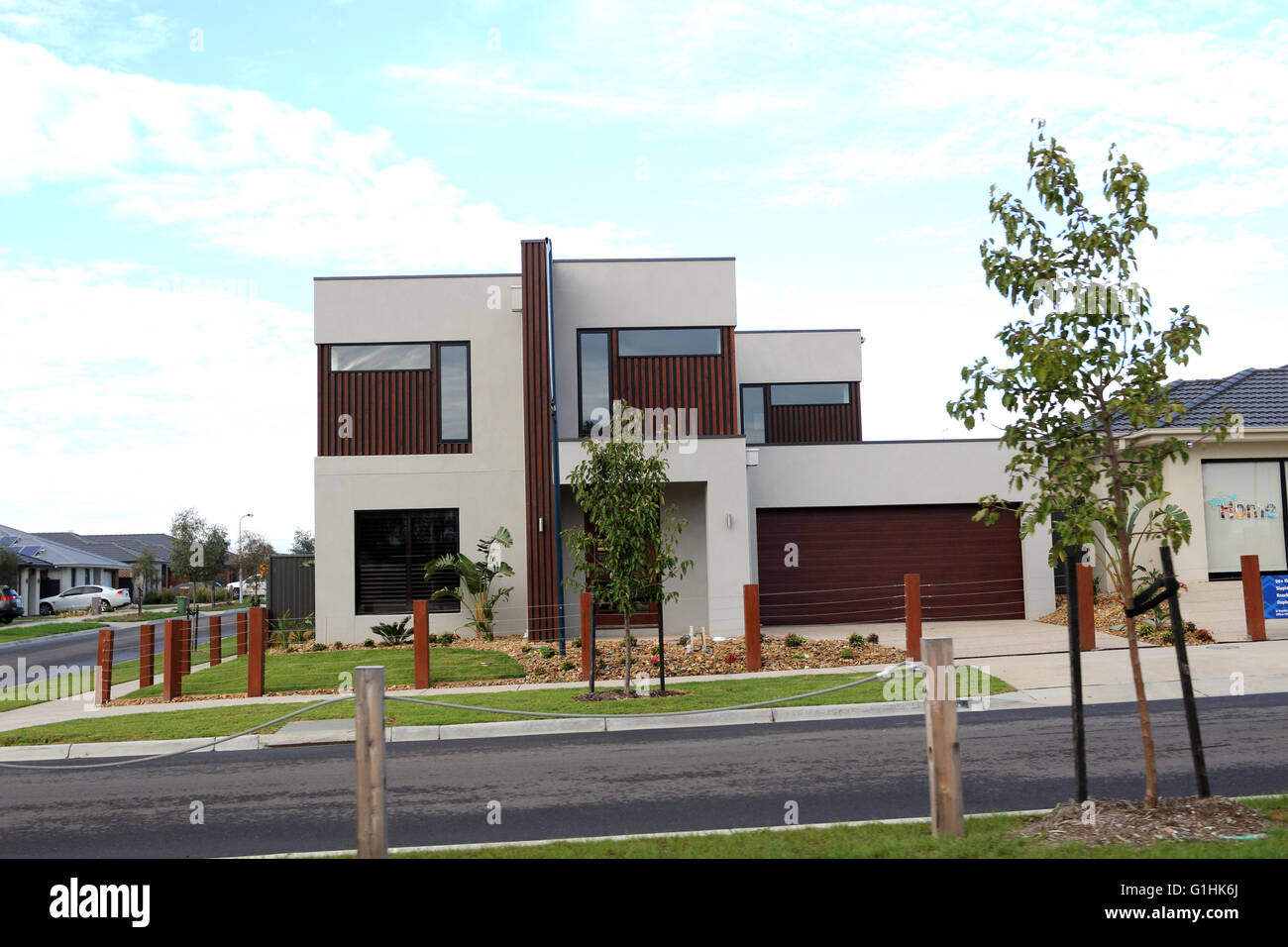 Australische anzeigen modernen zweistöckigen neuen Hause in Melbourne Australien Stockfoto
