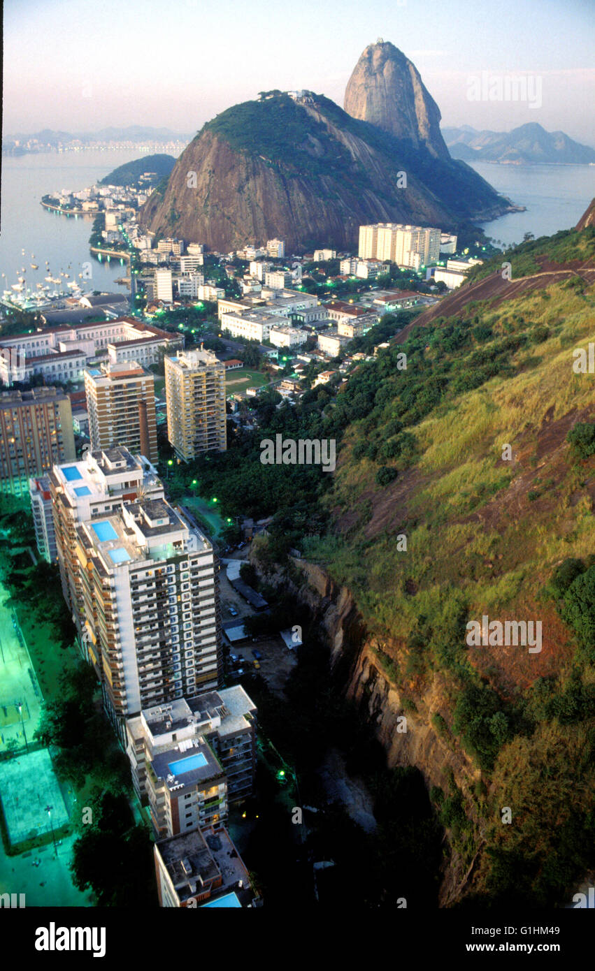 Blick auf Zuckerhut Rio De Janeiro Brasilien Stockfoto