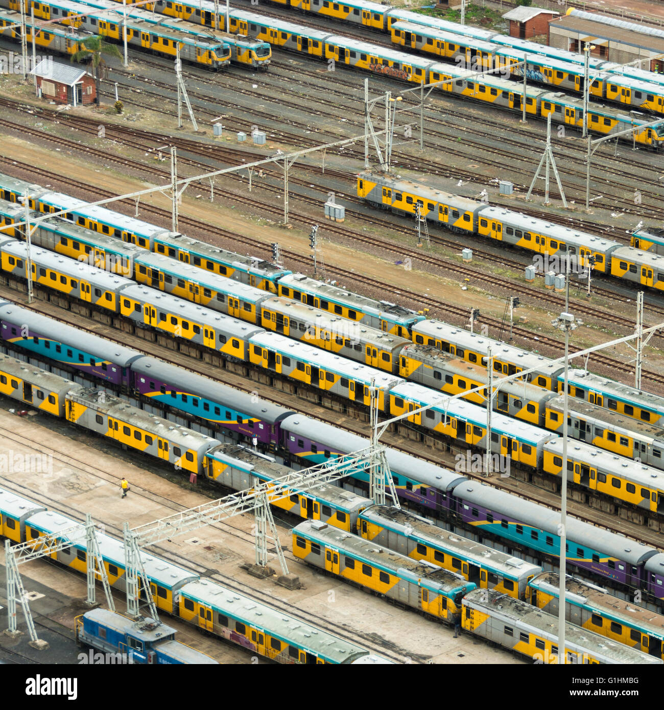 Bahngleise in Durban, KwaZulu Natal, Südafrika Stockfoto