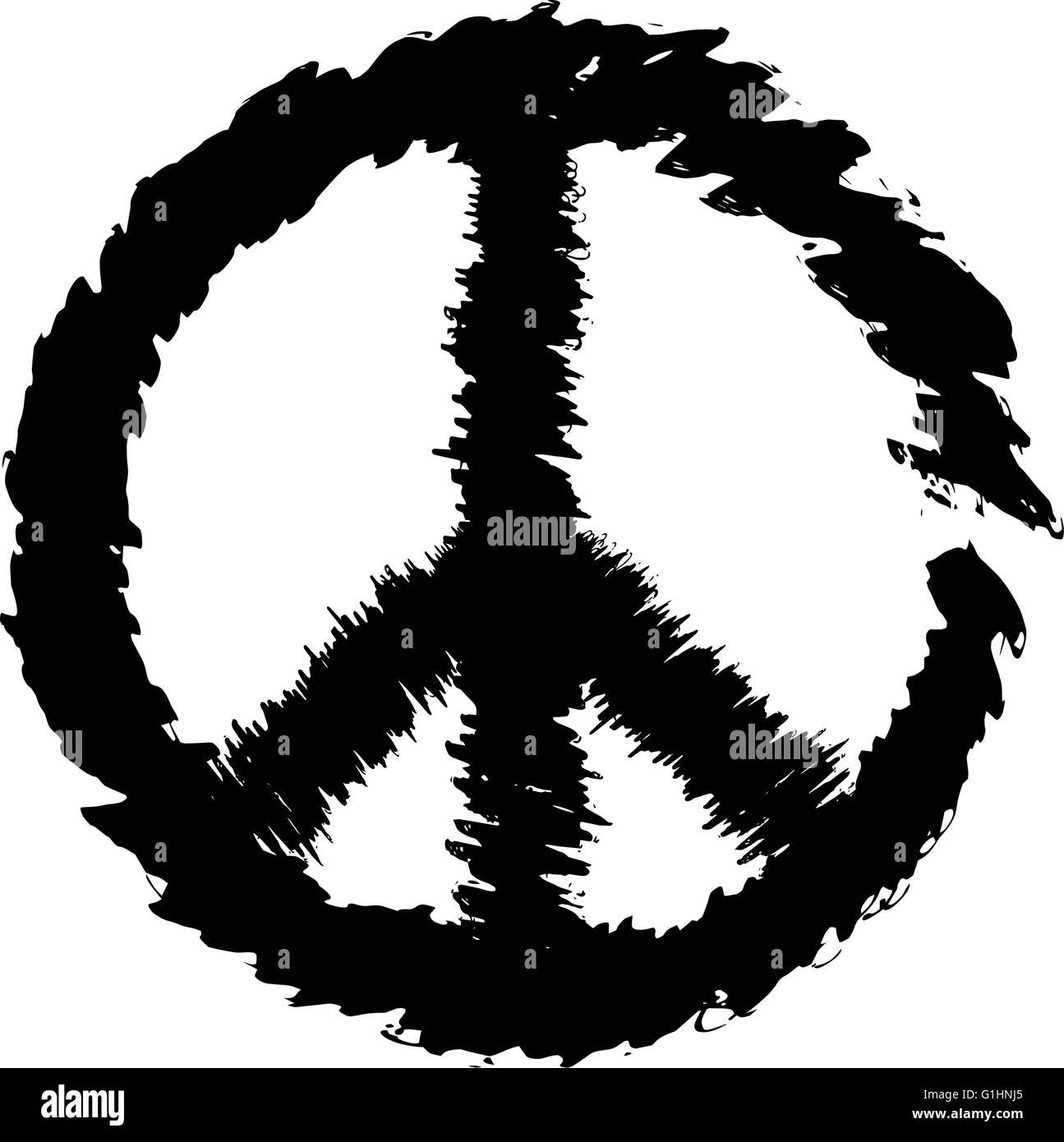 Peace Symbol Symbol Vektor Freundschaft Pazifismus Stock-Vektorgrafik - Alamy