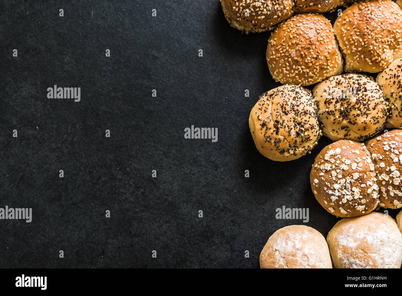 Handwerkliche Bäckerei Rand Hintergrund mit textfreiraum Produktliste oder Zutaten Stockfoto