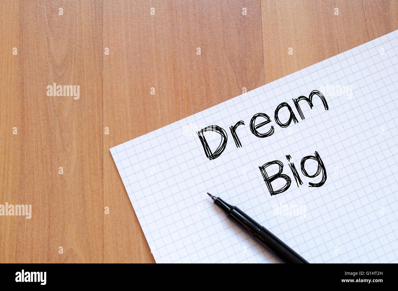Traum große Text Konzept schreiben auf notebook Stockfoto