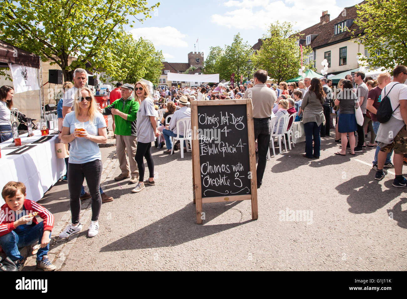 Alresford Brunnenkresse Festival 2016, New Alresford, Hampshire, England, Vereinigtes Königreich. Stockfoto