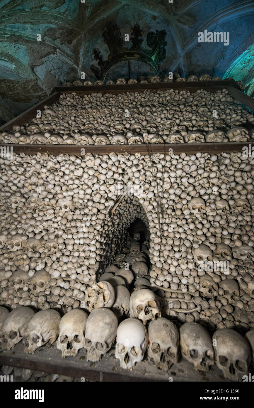 Innen Ansicht der Friedhof Kirche, Kutna Hora, Tschechien, EU, Europa Stockfoto