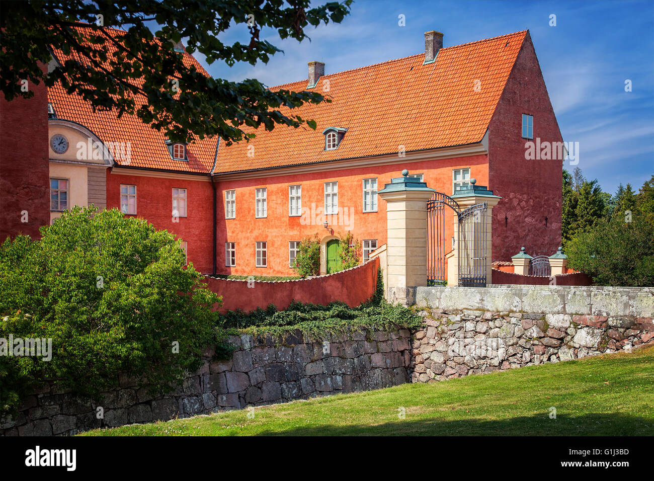 Bild von der Renaissance-Schloss Krapperup, Schweden. Stockfoto