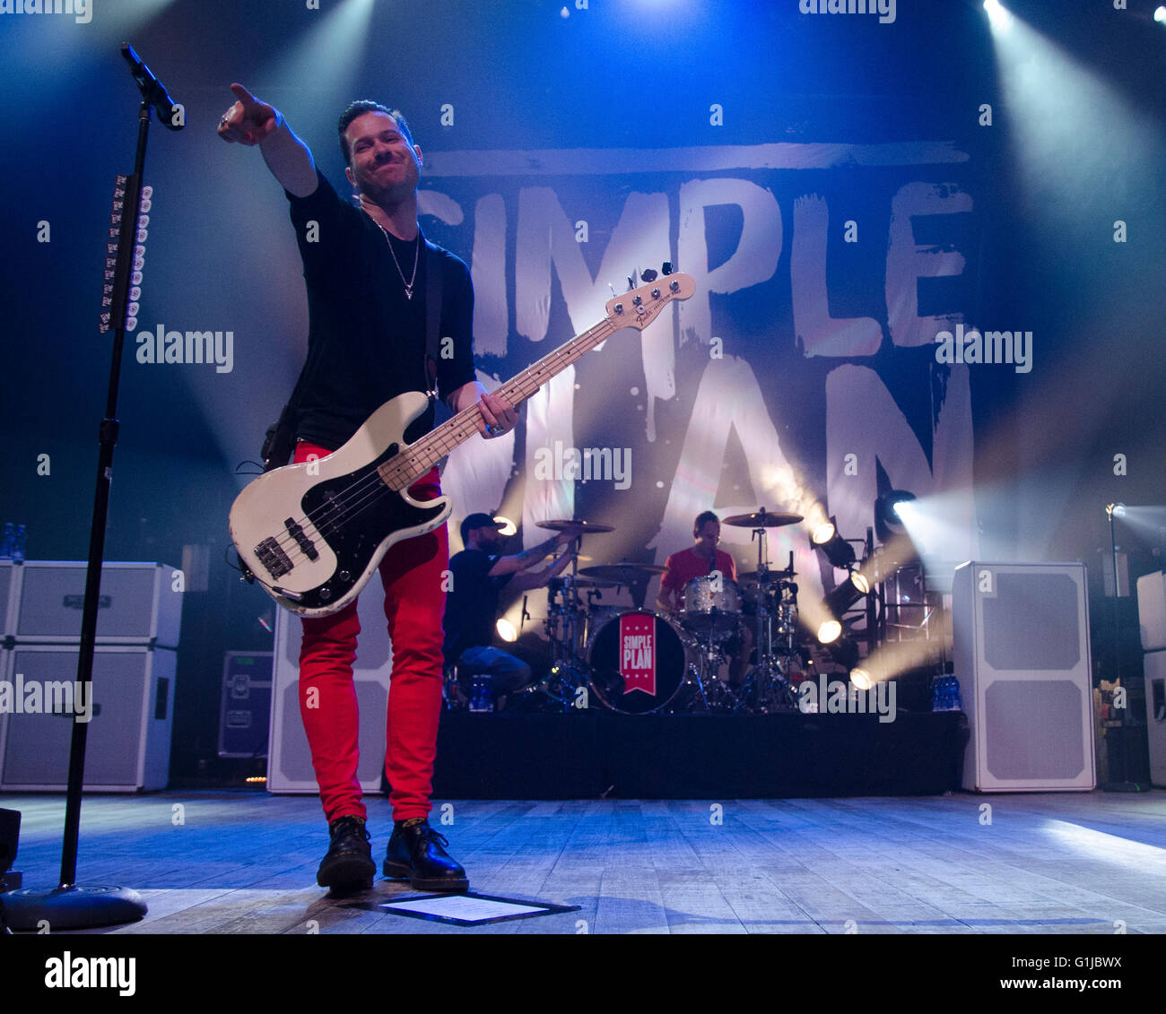 Turin, Italien. 16. Mai 2016. Simple Plan am Teatro Concordia am 16. Mai 2016 in venaria Turin, Italien Credit: stefano Guidi/alamy leben Nachrichten Stockfoto