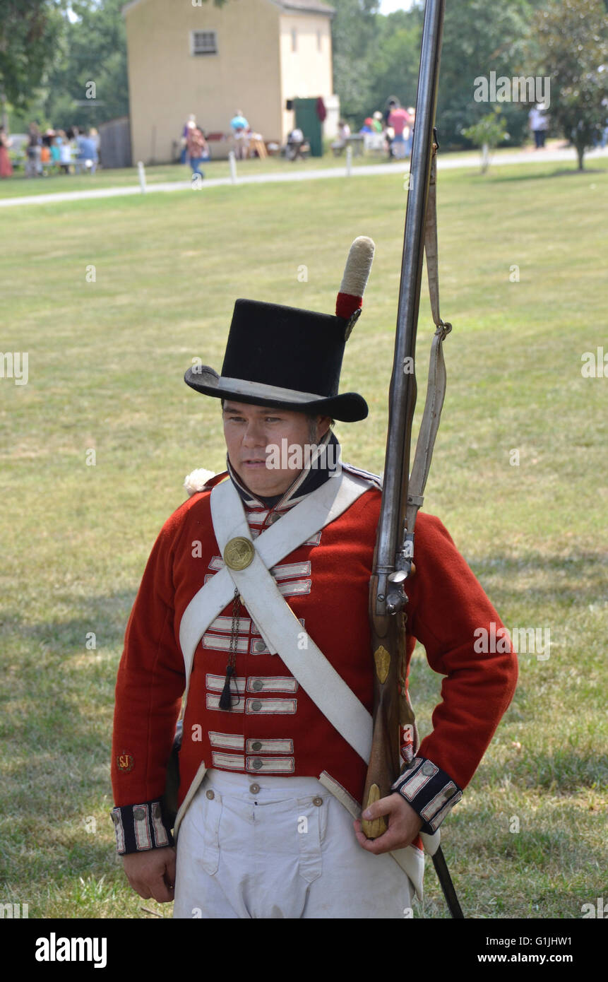 Ein Soldat in der Schlacht von Bladensburg Stockfoto