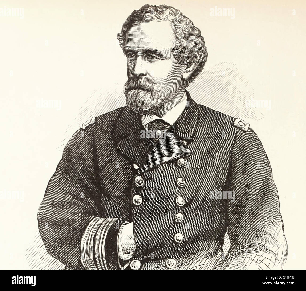 Hinterer Admiral James Alden, Union Navy, USA Bürgerkrieg Stockfoto