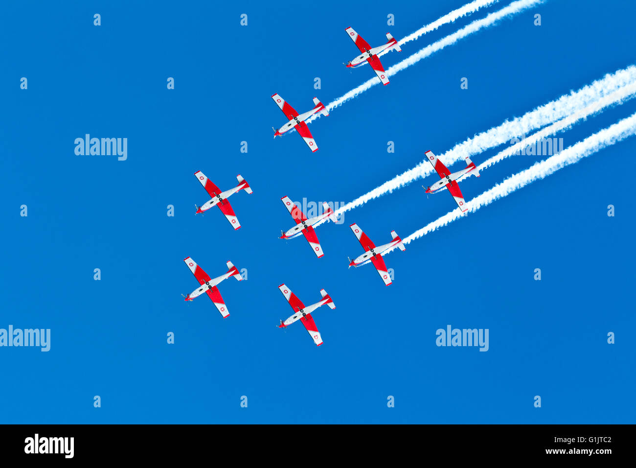 Airshow der Schweizer Luftwaffe Stockfoto