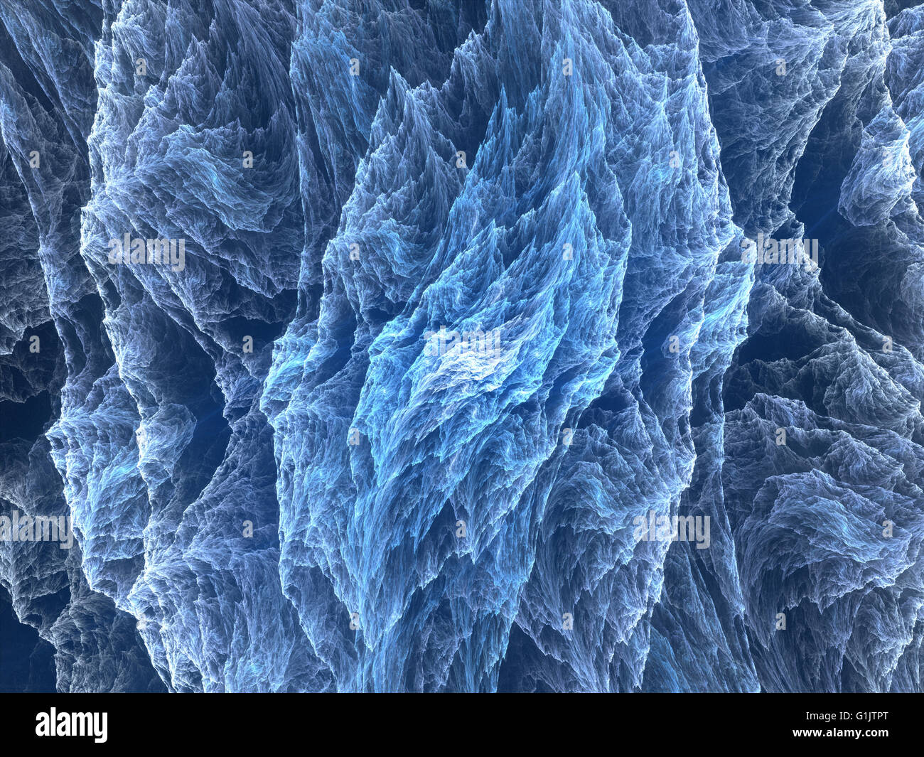 Blau leuchtende mikroskopischen Welt, Computer generierte abstrakten Hintergrund Stockfoto