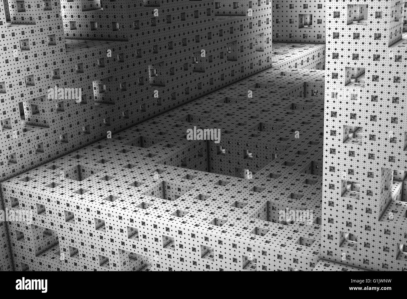 Eine bizarre Hintergrund durch das Innenleben eines Menger-Schwamm  Stockfotografie - Alamy