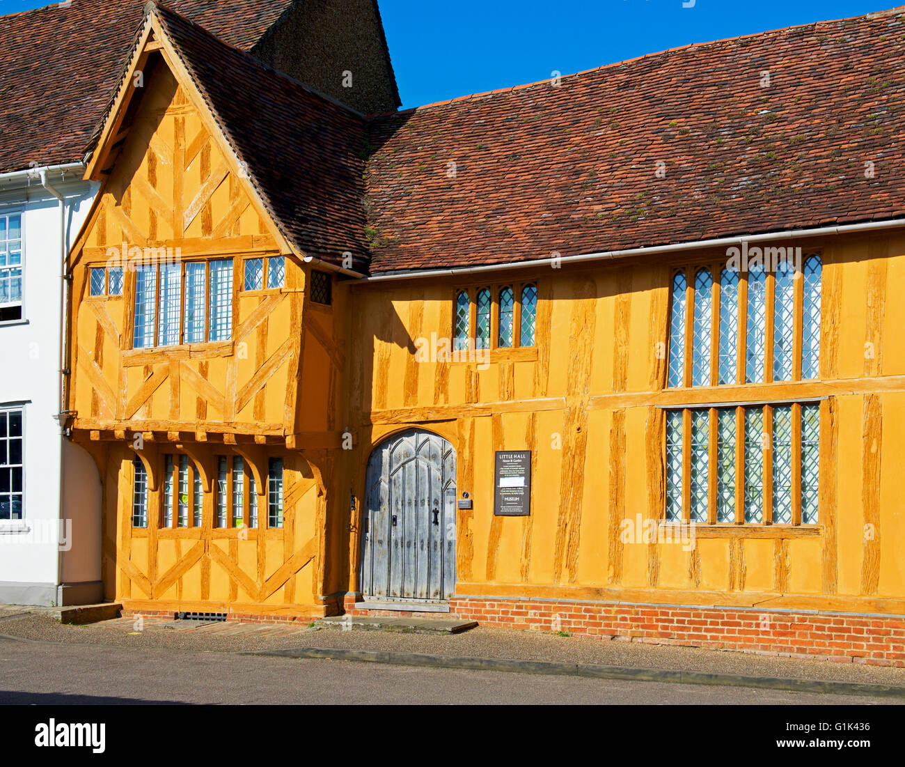 Kleiner Saal, in dem Dorf Lavenham, Suffolk, England UK Stockfoto