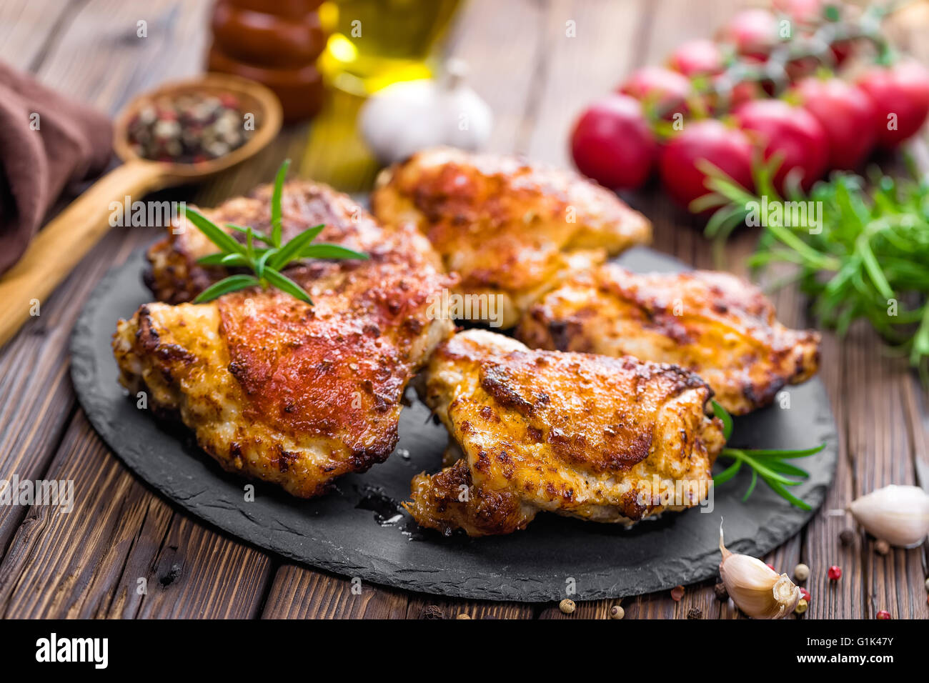 Hähnchenschenkel Stockfoto