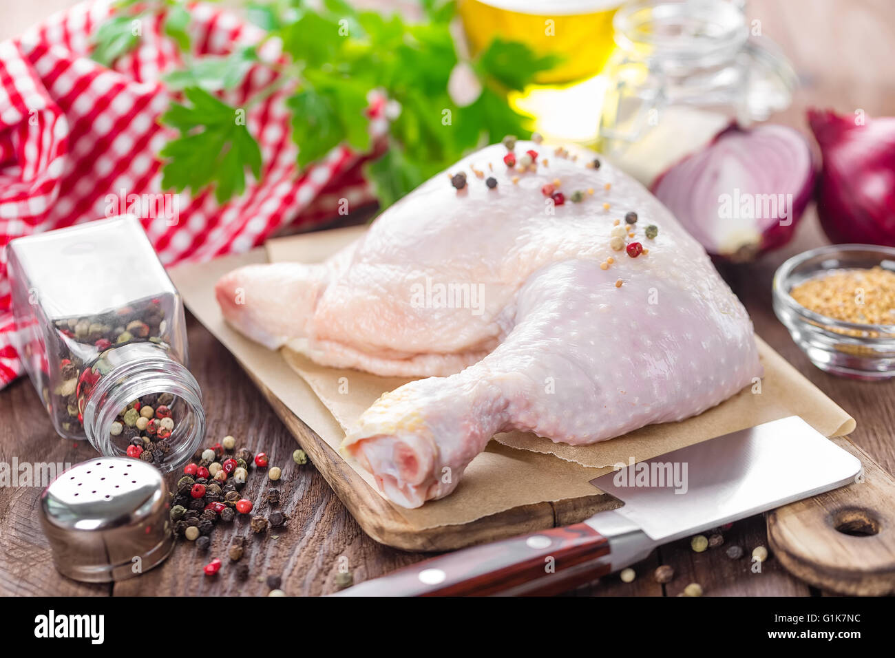 Hähnchenschenkel Stockfoto