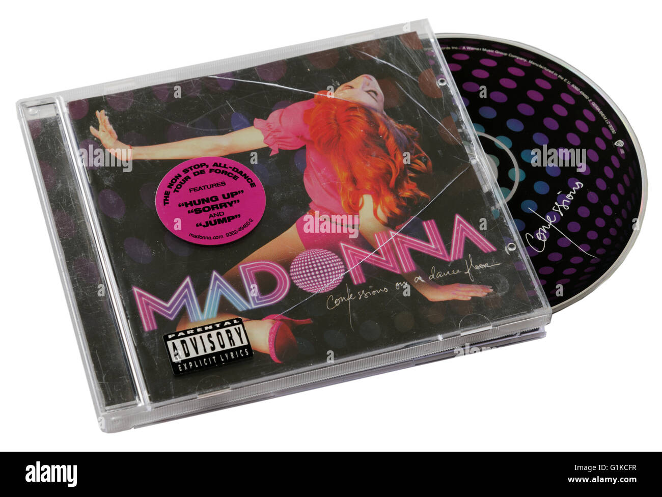 Madonna-Geständnisse auf einen Tanz Etage CD Stockfoto