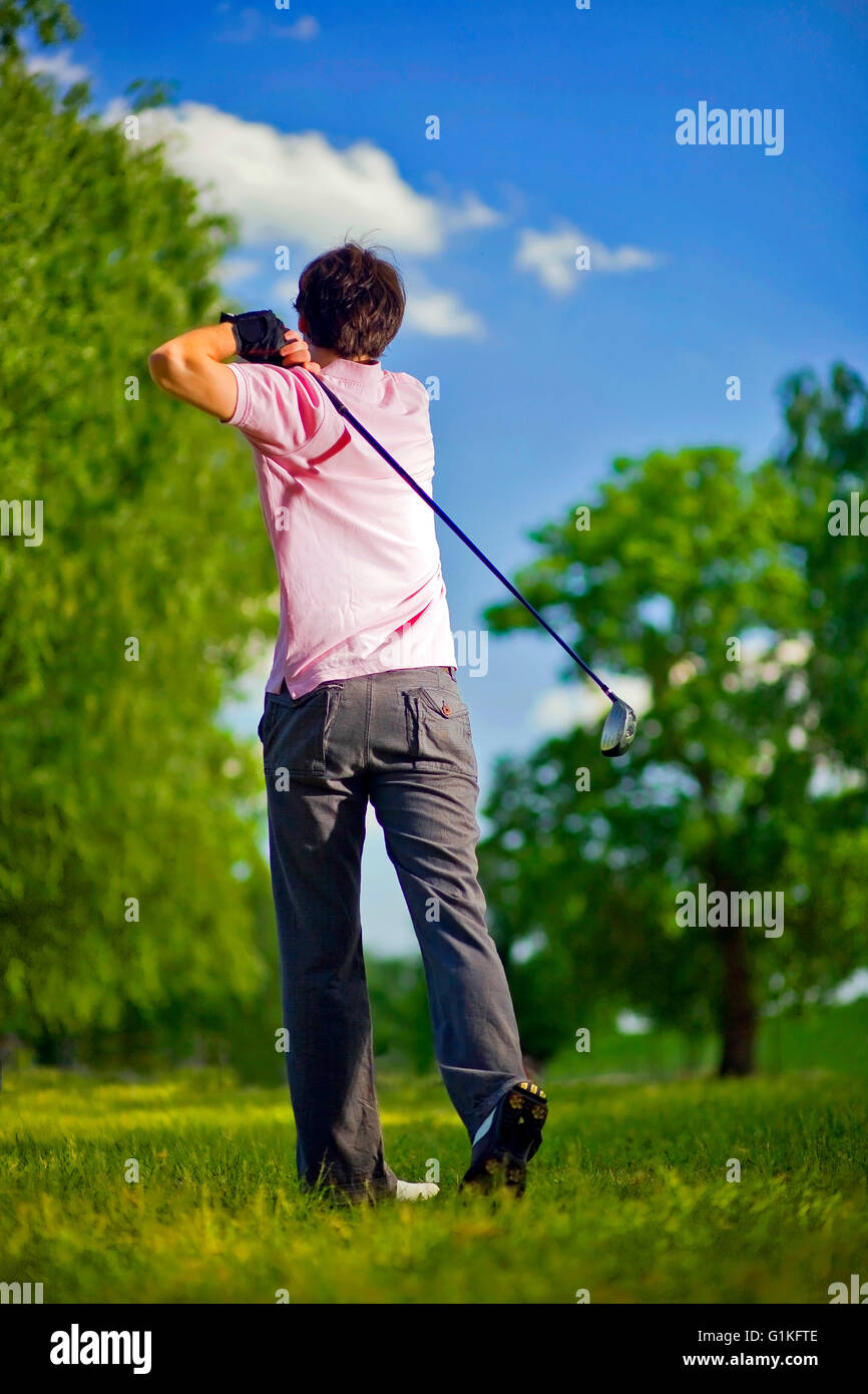 Golfspieler Stockfoto