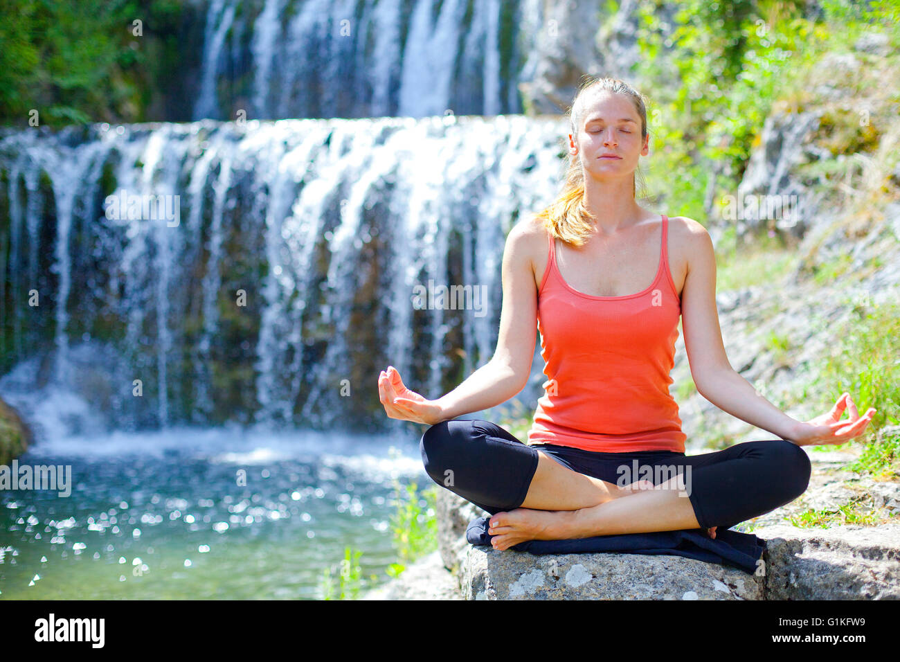 Yoga-Praxis Stockfoto