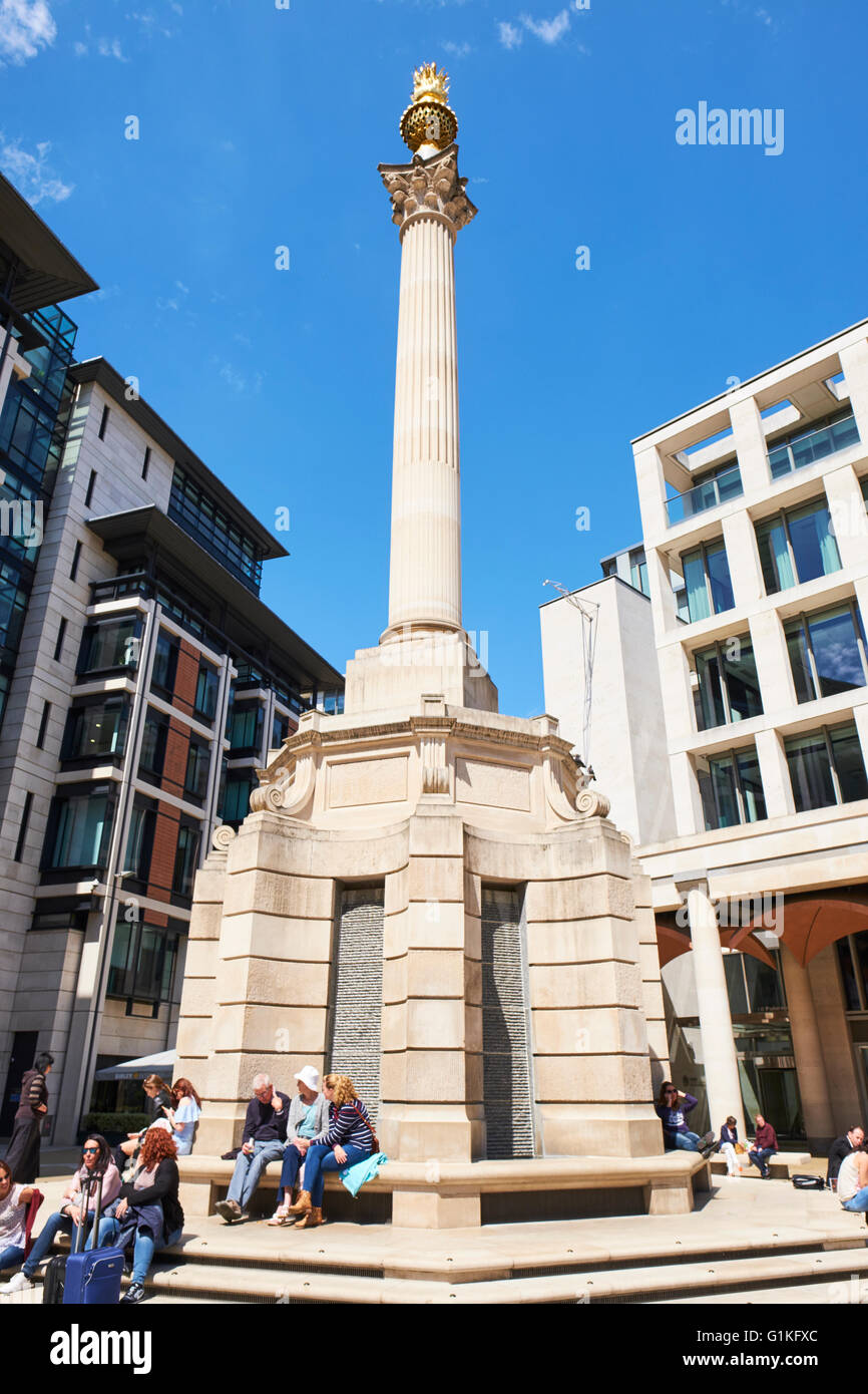 Paternoster Square in der Nähe von St. Pauls Cathedral London UK Stockfoto