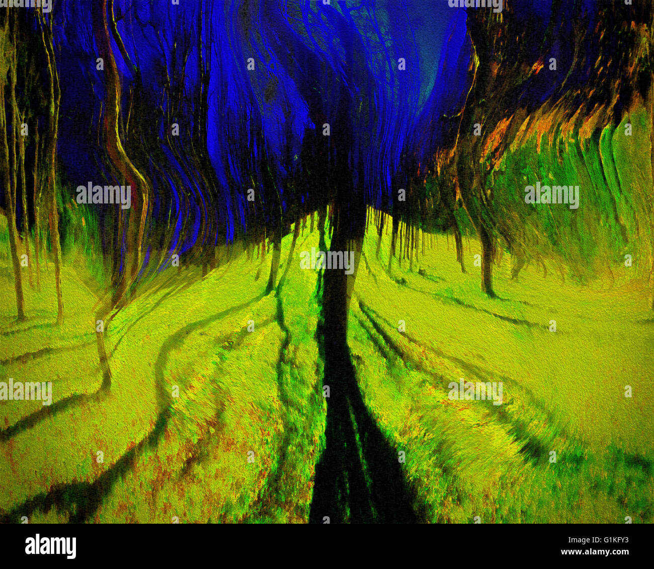 DIGITALE Kunst: Unter Schatten Stockfoto