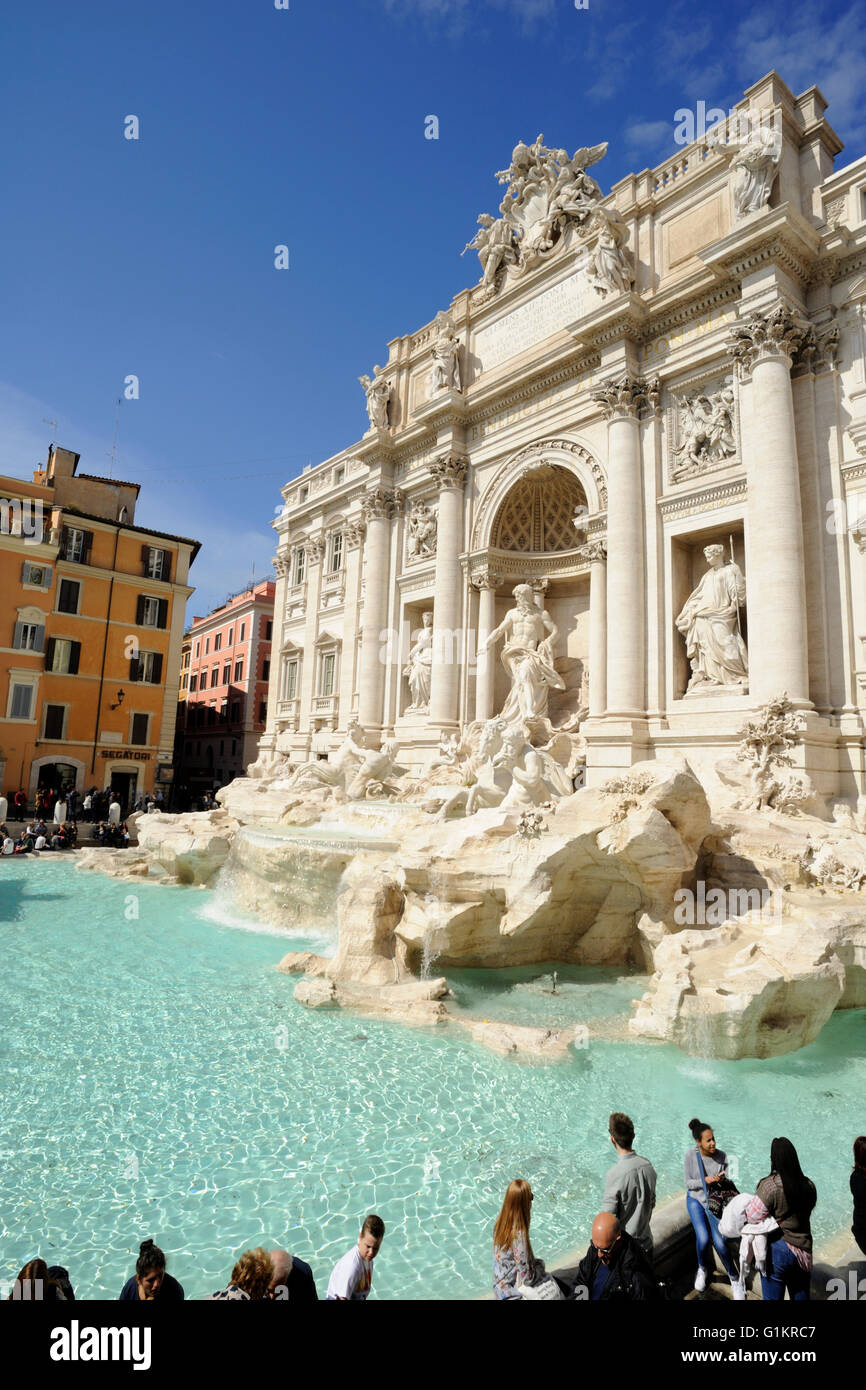 Fontana di Trevi, Rom, Italien Stockfoto