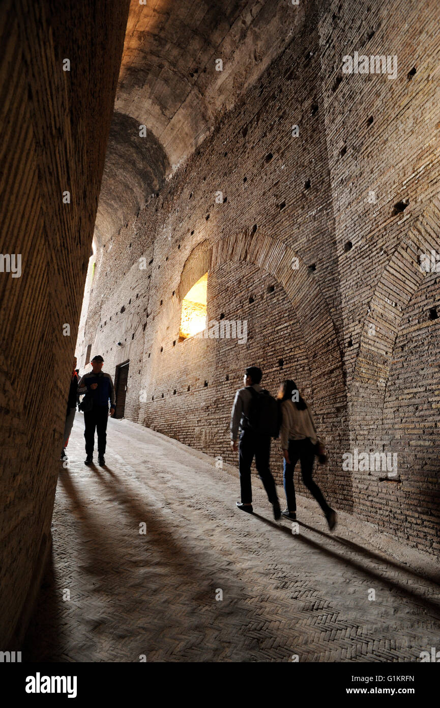 Die kaiserlichen Rampe des Domitian war der Eingang zu den Kaiserpalast auf dem Palatin vom Forum Romanum, Rom, Italien Stockfoto