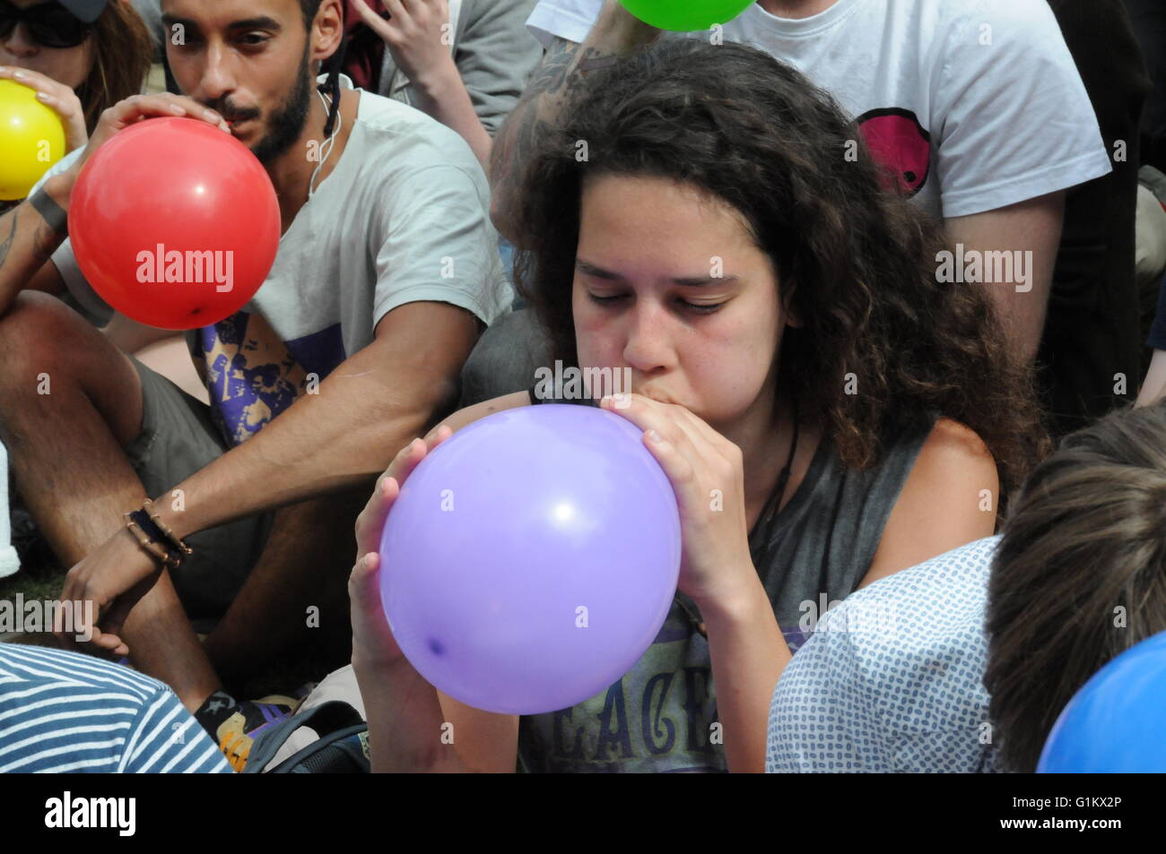 Protest gegen die Kriminalisierung von legalen Highs. Stockfoto