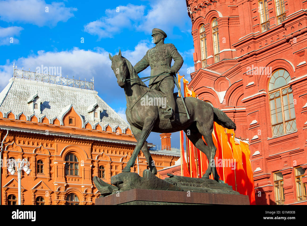 Marschall Zhukov Denkmal Stockfoto