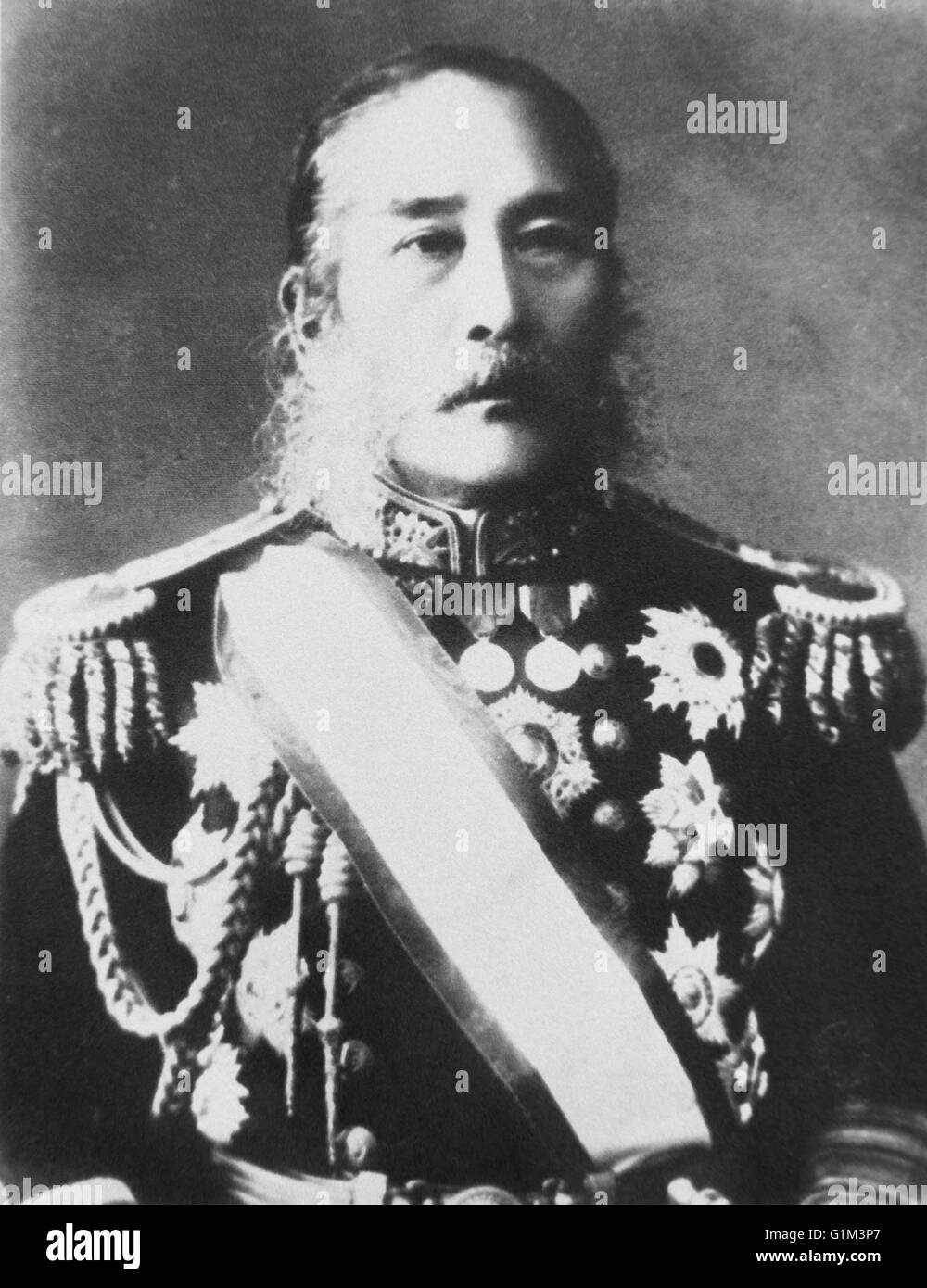 Porträt von Takeaki Enomoto (5. Oktober 1836 – 26. Oktober 1908) Stockfoto