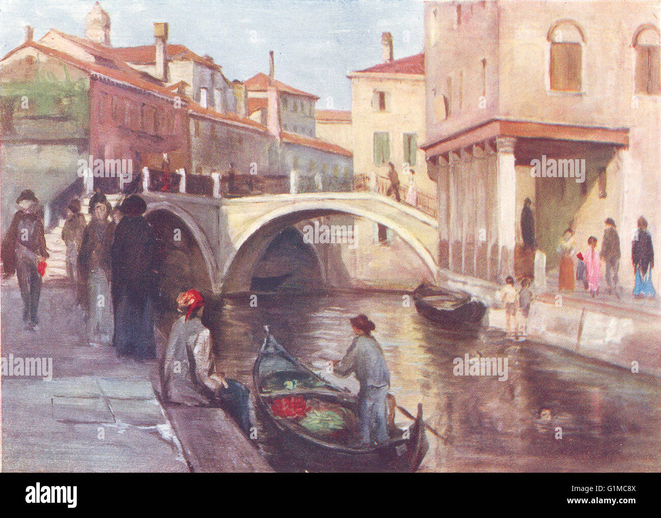 Venedig: ich Tre Ponti, Vintage print 1930 Stockfoto