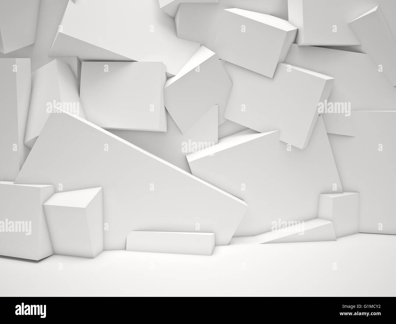 White Cube 3d Hintergrundbild Stockfoto