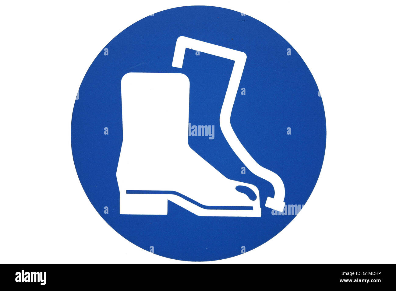 kreisförmige Sicherheit Boot Website Sicherheit sign.toecap Stockfoto