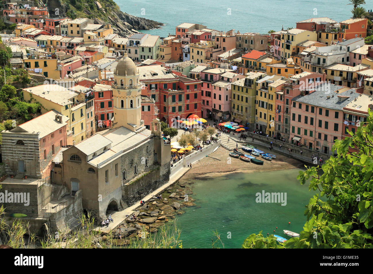 Vernazza, Cinque Terre, Ligurien, Italien Stockfoto