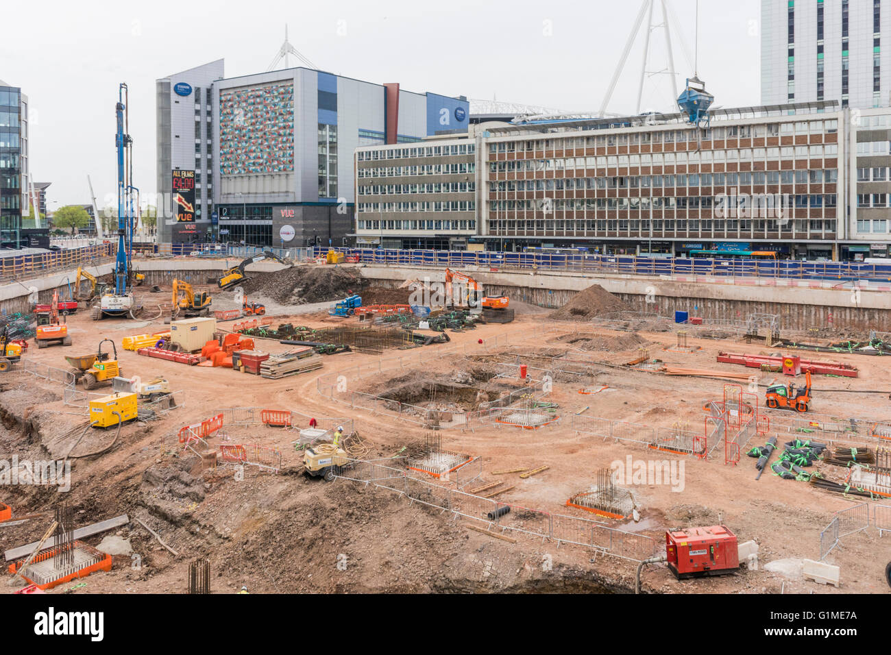 BBC Cymru/Wales Hauptquartiers Foundations in Construction PHILLIP ROBERTS Stockfoto