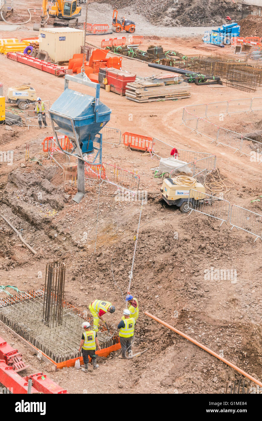 BBC Cymru/Wales Hauptquartiers Foundations in Construction PHILLIP ROBERTS Stockfoto