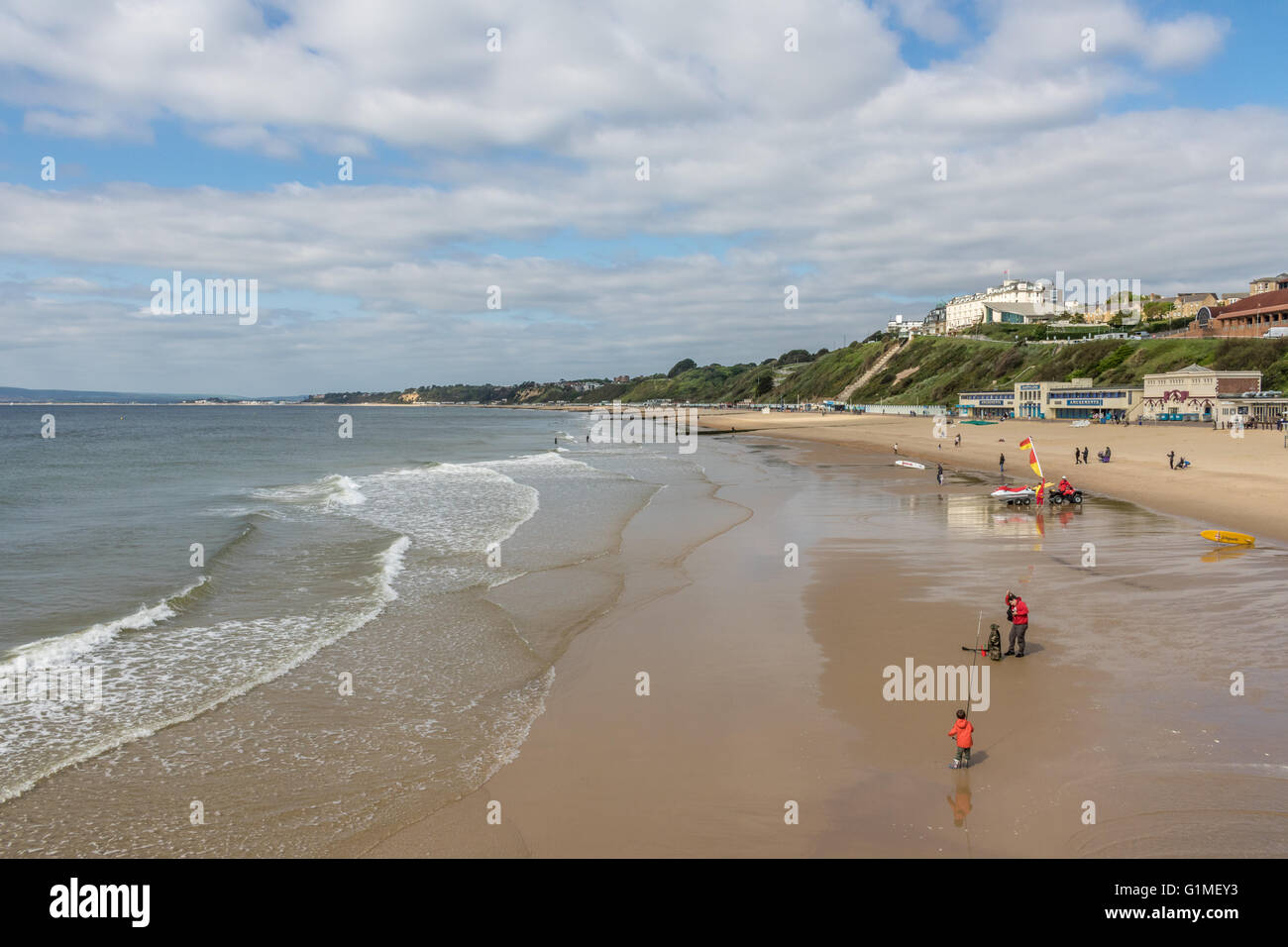 England Dorset Bournemouth Strand gesehen vom pier Stockfoto