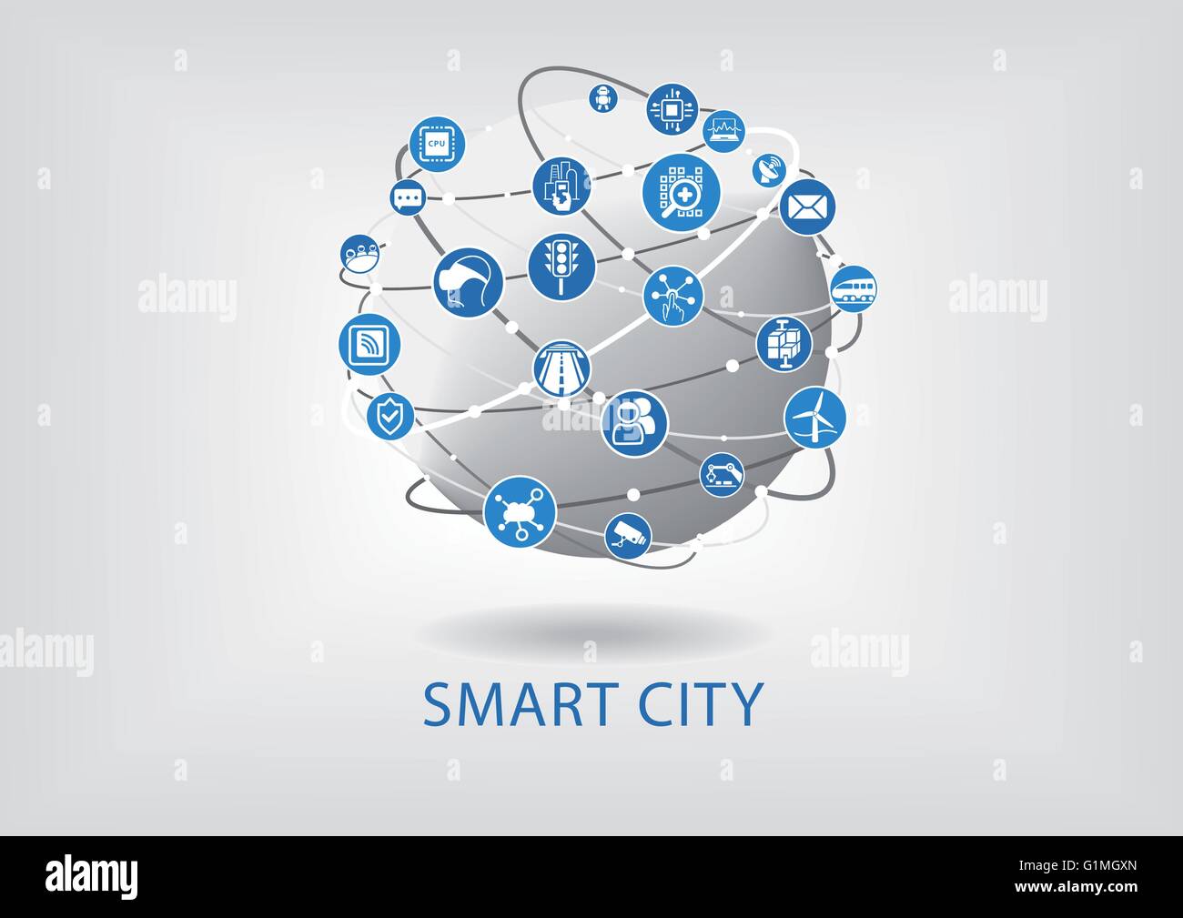 Smart-City-Infografik Stock Vektor