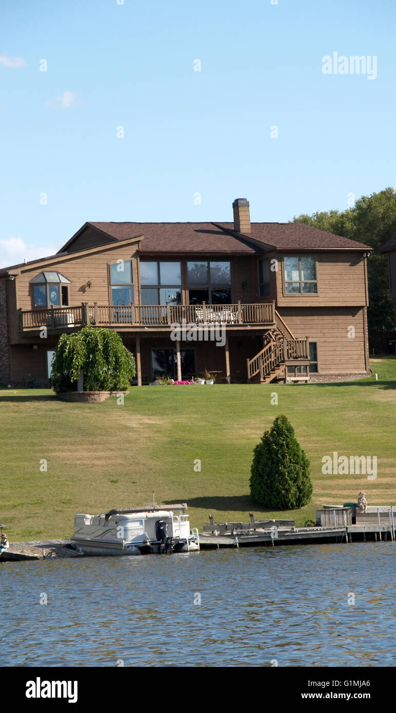 Haus am See in Michigan, Stockfoto