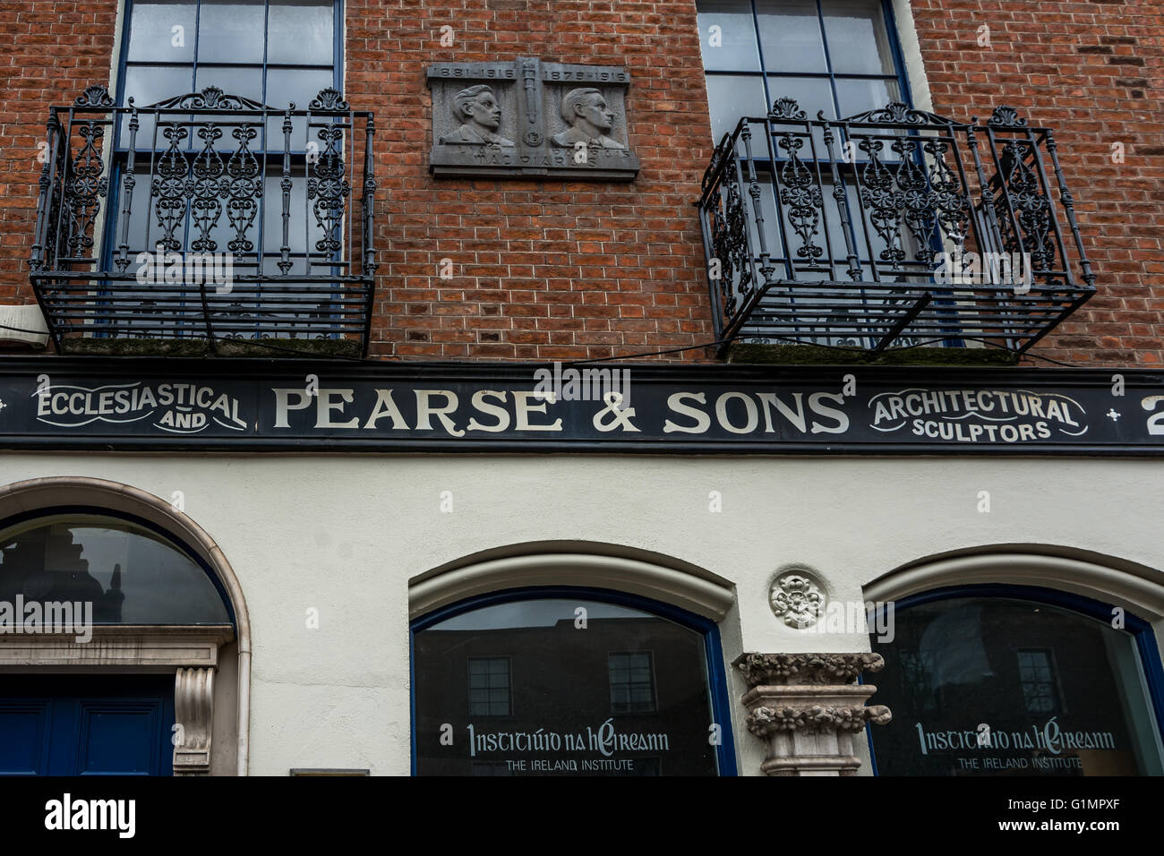 Pearse und Söhne Bildhauer laden in Dublin von 1916 Führer Padraig Pearse und sein Vater arbeitete. Stockfoto