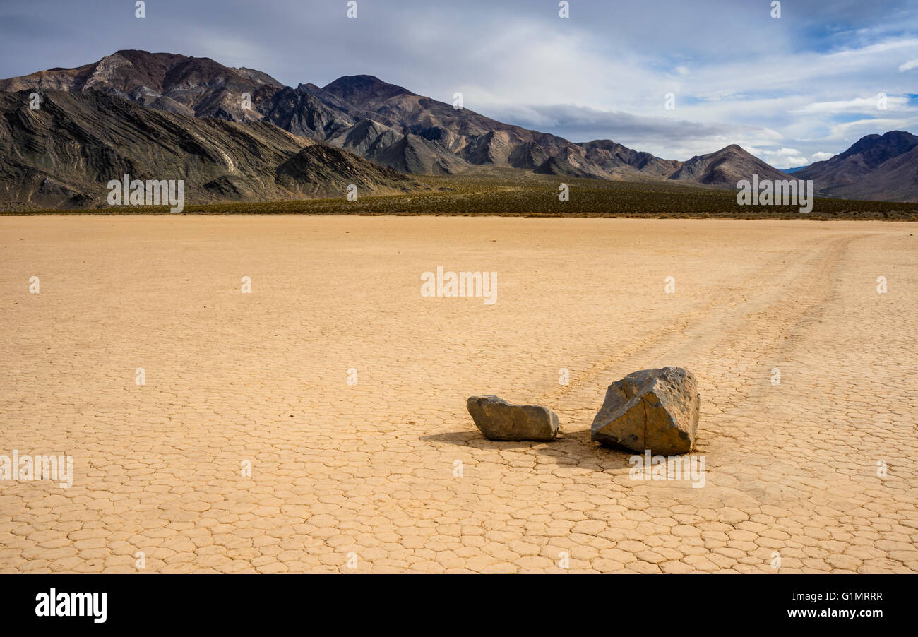 Racetrack Playa, Death Valley Nat. Park, Kalifornien Stockfoto