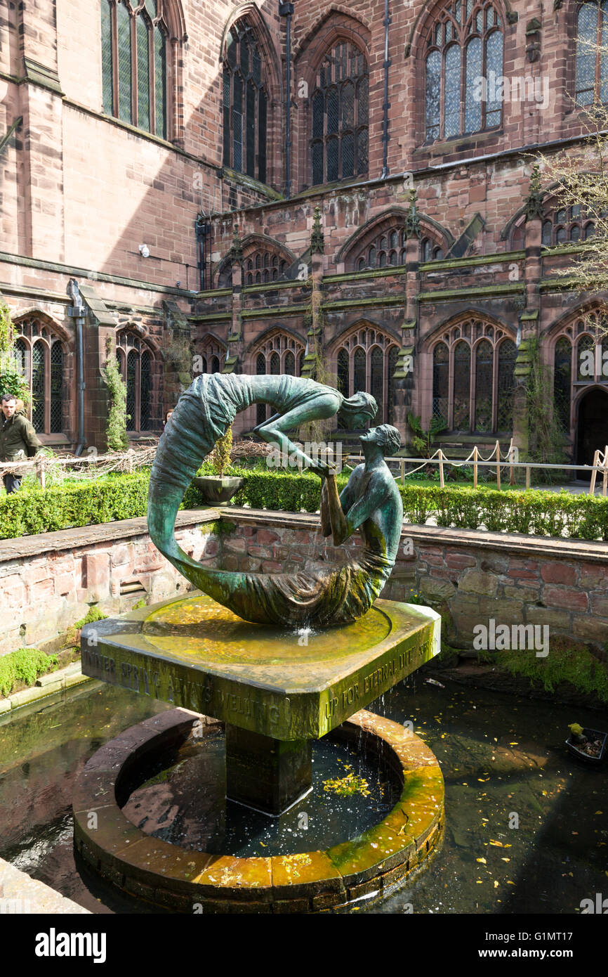 The Water of Life von Stephen Broadbent, Chester Cathedral, Chester, England, Großbritannien Stockfoto